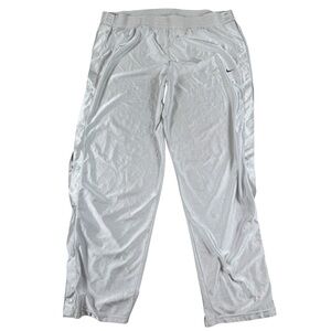 SOLD***Vintage Y2k Nike Basketball Pant Tear Away Snap Shiny Silky Baggy